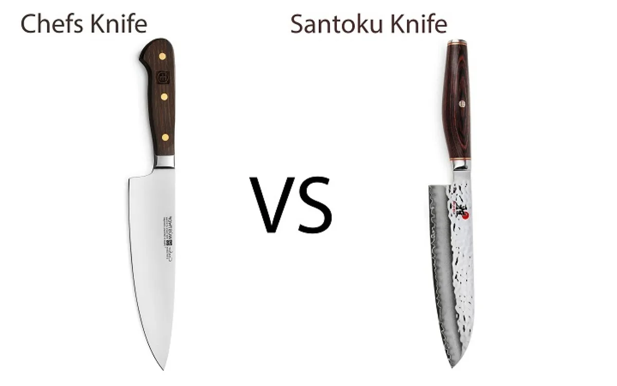 chef knife vs santoku knife