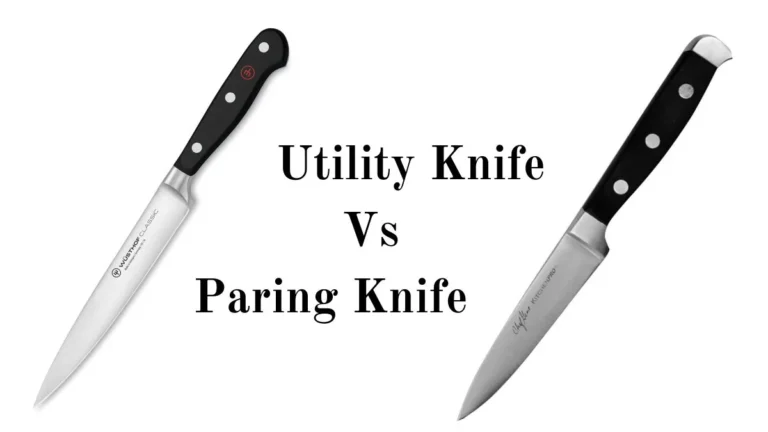 What is the difference between a paring knife and a utility knife?