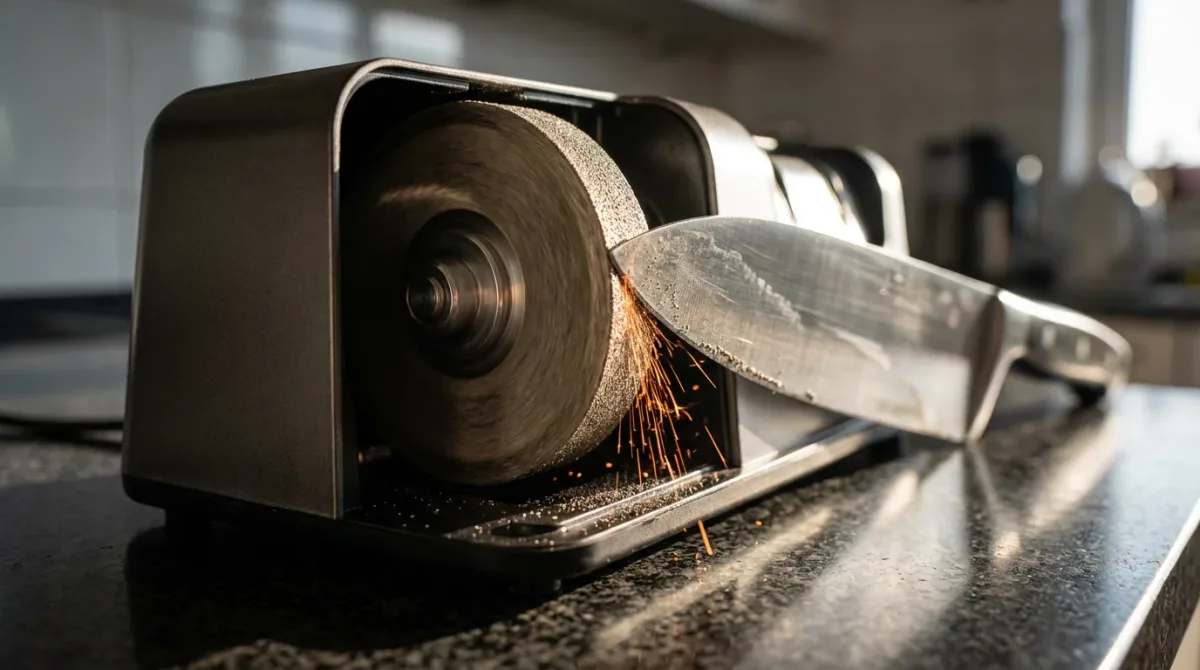 Why does my knife sharpener remove uneven amounts of metal?